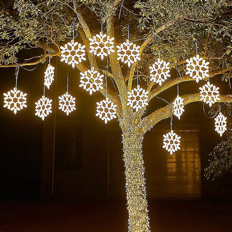 Image result for Large LED Snowflake String Lights