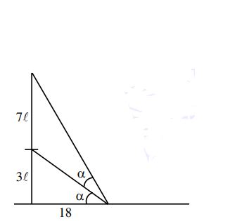 A vertical pole fixed to the horizontal ground is divided