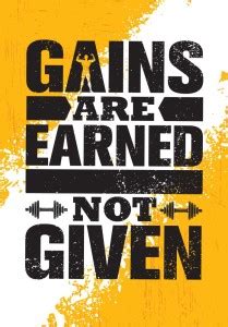 gains are |Motivational Poster|Inspirational Poster|Gym poster| Paper ...