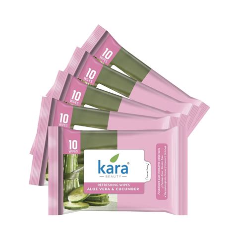 Kara Refreshing Facial Wipes 10 Pulls (Pack of 5) | Wet Wipes for Face ...