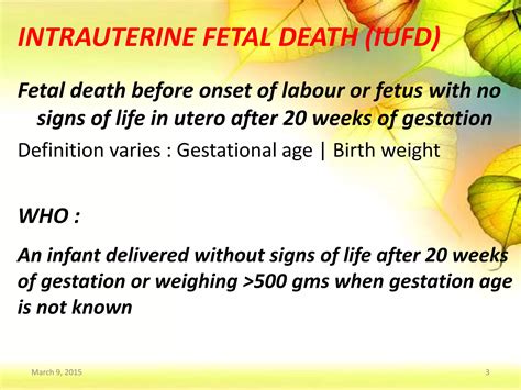 Intrauterine fetal death | PPTX