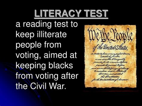 Voting Literacy Tests Examples 的图像结果