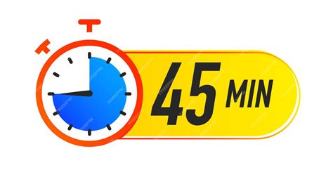 Premium Vector | Timer icon 45 minutes vector colorful style