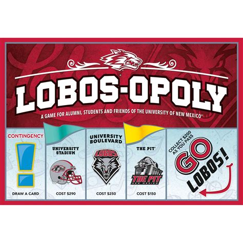 Late For The Sky: University of New Mexico Lobos-Opoly Monopoly Board ...