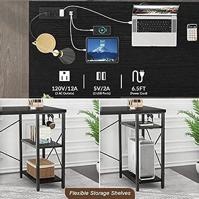 Buy Aheaplus L Shaped Desk with Outlet and USB Charging Port, L-Shaped ...