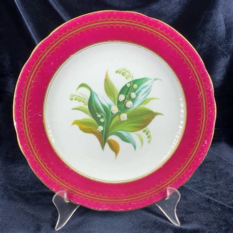 English bone China plate, lily of the valley, c. 1840 | Moorabool ...