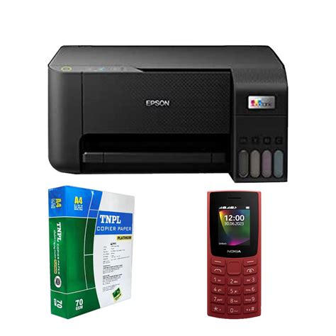 Epson EcoTank L3210 A4 All-in-One Ink Tank Printer + Nokia Keypad Phone ...