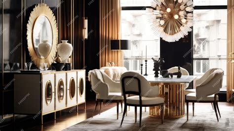Premium Photo | Interior design inspiration of art deco glam style home ...
