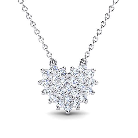 Order Women's Necklace Eleos in Round cut 0.375 Carat 14ct White Gold ...