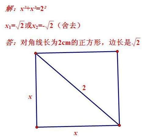 知道正方形的对角线,怎么求边长_百度知道