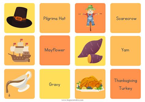 Pack Thanksgiving Day Vocabulary - Learn English with Bego