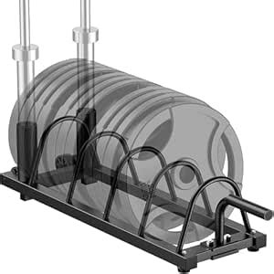 IRIS Horizontal Plate and Olympic Bar Rack Organizer with Transport ...