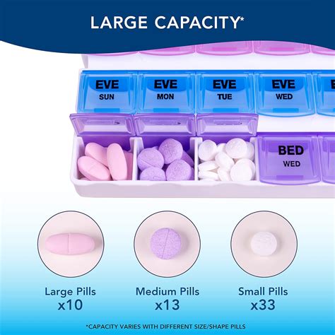Buy Apex 7-Day Mediplanner Pill Organizer, Weekly Pill Organizer, 4 ...