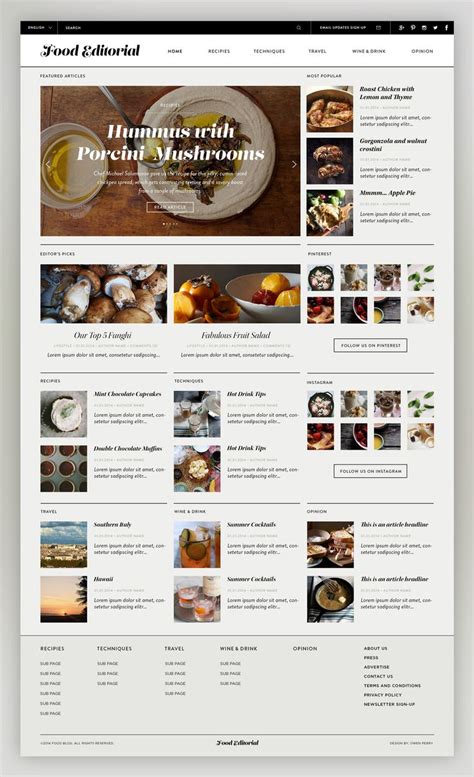 Image result for Editorial Website Design Examples