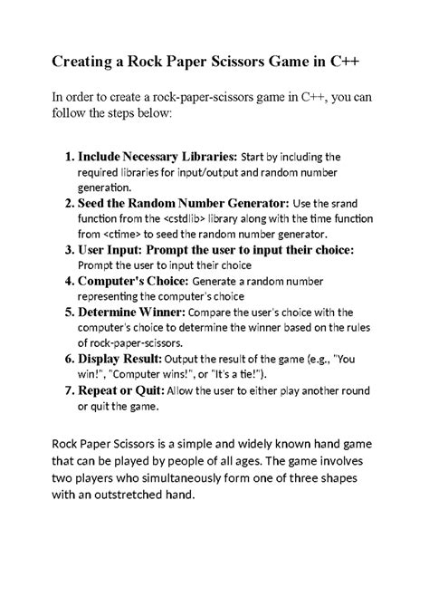 Rock Paper Scissors GUI - Creating a Rock Paper Scissors Game in C++ In ...