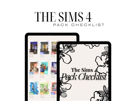 Buy The Sims 4 Pack Checklist PDF Printable Track Owned and Wishlist ...