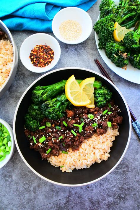 Ground Beef Teriyaki Bowls - Kitrusy