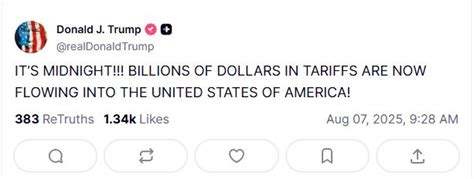 Trump's tariffs take effect as US clocks strike midnight