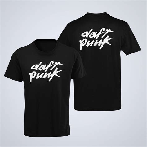 Daft Punk T-Shirt, Daft Punk Logo Black T-Shirt, Electronic Rock ...
