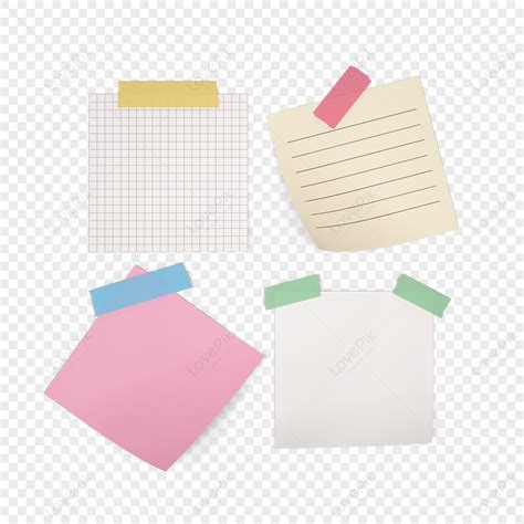 Hình ảnh Yếu Tố 3d Giấy Ghi Chú Ba Chiều,băng Trong Suốt,màu Vàng PNG ...