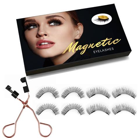 Amazon.com: Magnetic Eyelashes Natural Look, Dual Magnetic Eyelash ...