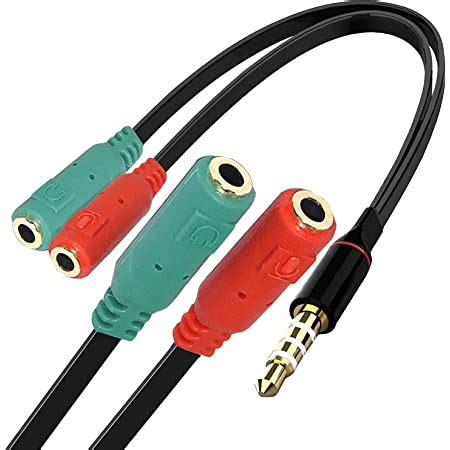 Sounce Gold Plated 3.5 Mm Headphone Splitter For Computer 2 Male To 1 ...