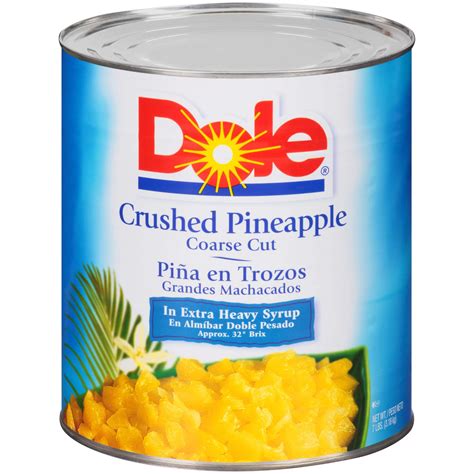 Dole, Crushed Pineapple in Extra Heavy Syrup, #10 can, 106 oz. (6 count ...
