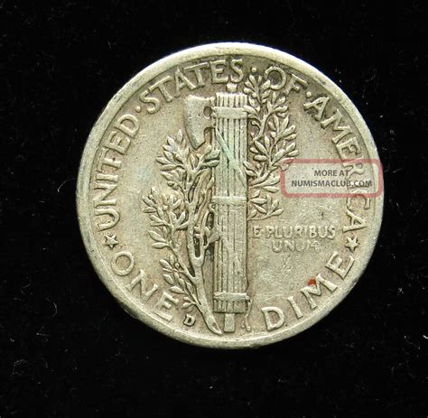 1942 D 90% Silver Mercury Dime Fine (b05)