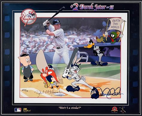 Lot Detail - Derek Jeter signed "Ain’t I a stinka!" Warner Bros. Hand ...