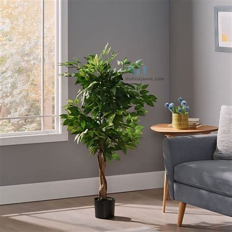 Decorative Real Like 4FT Artificial Ficus Plant With Twisted Trunk