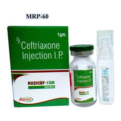 ROZICEF-1GM Injection Medroz Pharmaceuticals