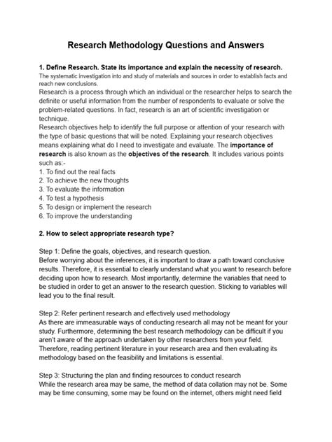 Image result for Research Method Questions and Answers