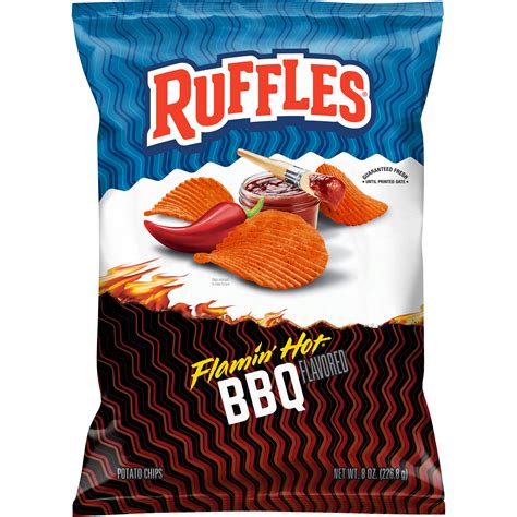 Ruffles® Flamin' Hot® BBQ Flavored Potato Chips - Shop Now at Snacks.com