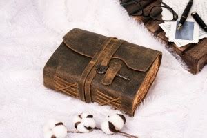 KNITTED STORIES Handmade Vintage Leather Diary with Key Closure A4 ...