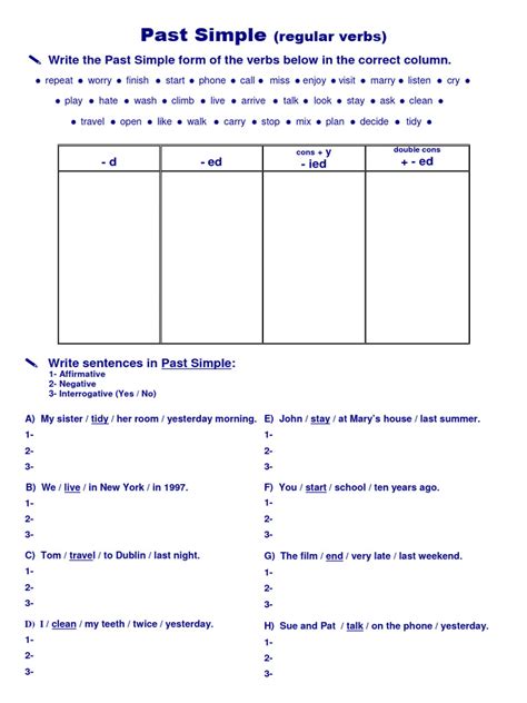 Past Simple Worksheet 的图像结果