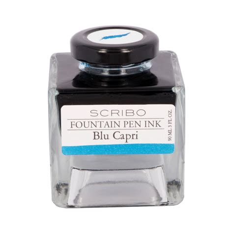 SCRIBO, Ink Bottle - BLU CAPRI (90ML). — SWASTIK penn