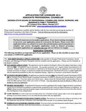 GA Application for Licensure as a Associate Professional Counselor ...