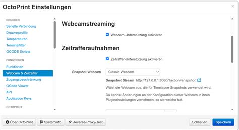After migration from Octopi 1.0.0 to 1.1.0 webcam stream is not working ...
