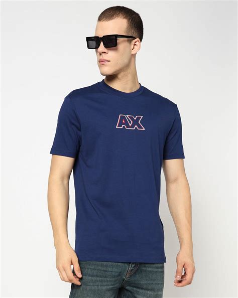 Men Blue Retro Sports Regular Fit T-Shirts