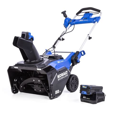 Kobalt 80-volt 22-in Single-stage Push Battery Snow Blower 6 Ah ...