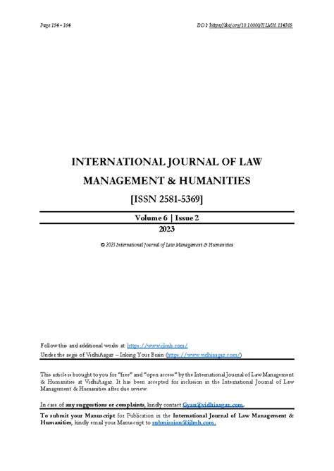 13 - NOTES - Page 154 - 164 DOI: doij/10.10000/IJLMH. INTERNATIONAL ...