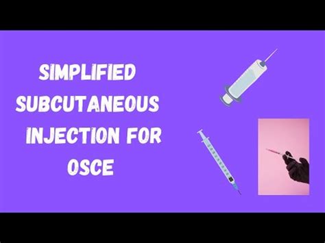 Image result for Subcut Injection OSCE