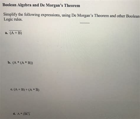 De Morgan's Theorem in Boolean Algebra 的图像结果
