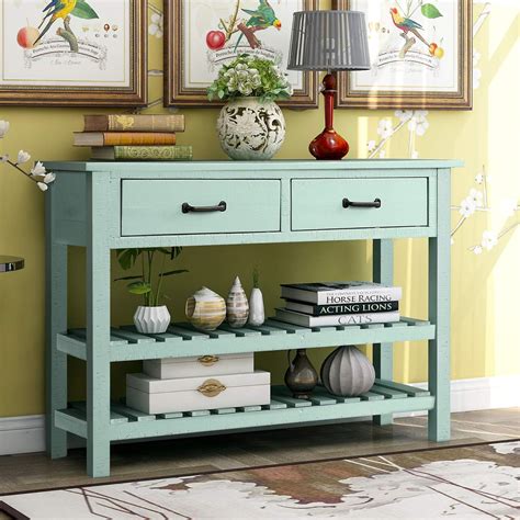 Buy Console Tables for Entryway, Baysitone Wood Sofa Table with 2 ...