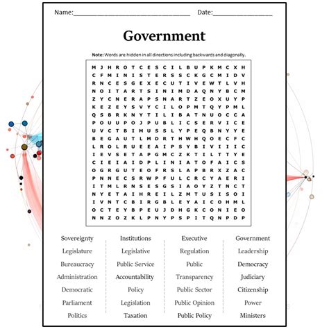 Government Word Search Puzzle Worksheet Activity PDF – PrintableBazaar