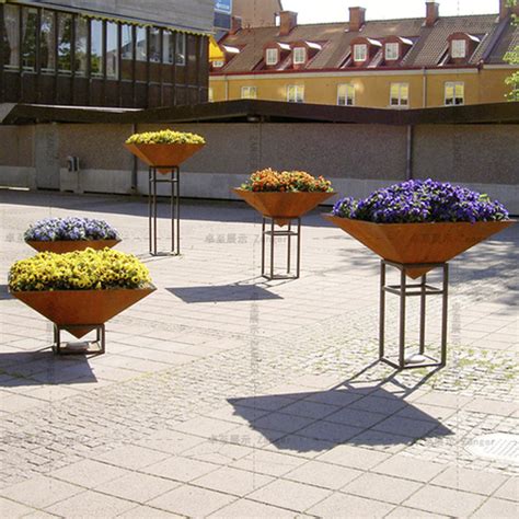 玻璃钢圆柱形花盆组合户外种植景观花箱_玻璃钢花盆花箱 - 欧迪雅凡家具