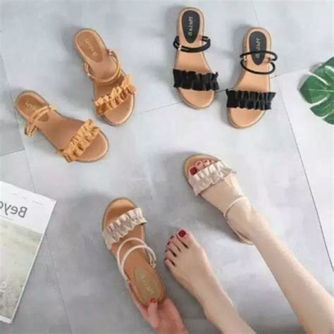 Jual Sandal Teplek Wanita Sepatu Sandal Casual Pesta Wanita Sendal Anak ...