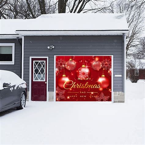 Snapklik.com : 7x9ft Christmas Garage Door Banner, Garage Door ...