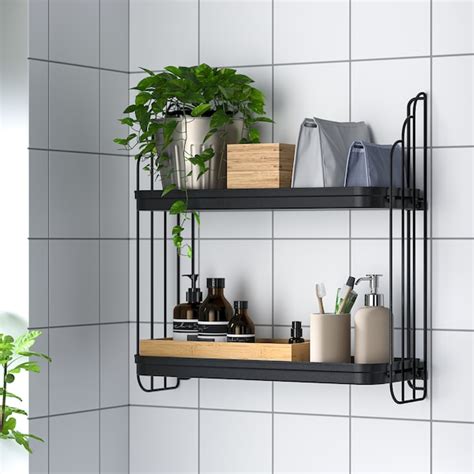 APOTEKARE wall shelf, black, 50x52 cm (195/8x201/2") - IKEA