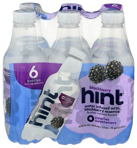Hint Blackberry Water - Blackberry - Case Of 12 - 16 Fl Oz.